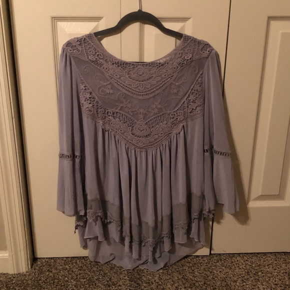 Grey lace top - Picture 1 of 1
